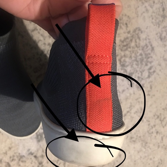 Rothys Chelsea Knit High Top Sneaker Gray Sz 7.5 - Picture 4 of 12